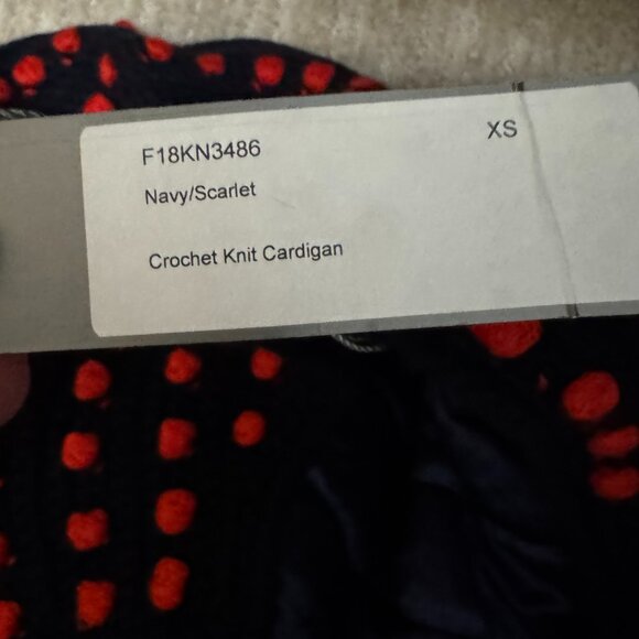 ⭐ NWT Lela Rose Crochet Dot Cardigan Sweater XS Collection ($2490) - Picture 7 of 7